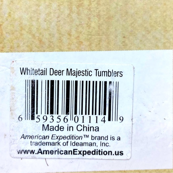 American Expedition Tumbler Glass Gift Set Wildlife Whitetail Majestic Deer - Picture 6 of 12